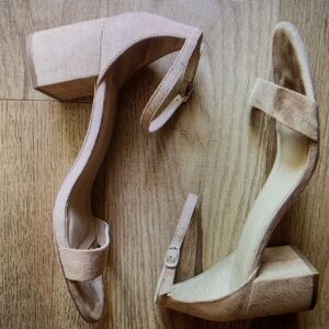 Elegant Nude Block Heel Sandals